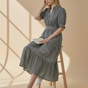 Max Studio Floral Tiered Maxi Dress - XL